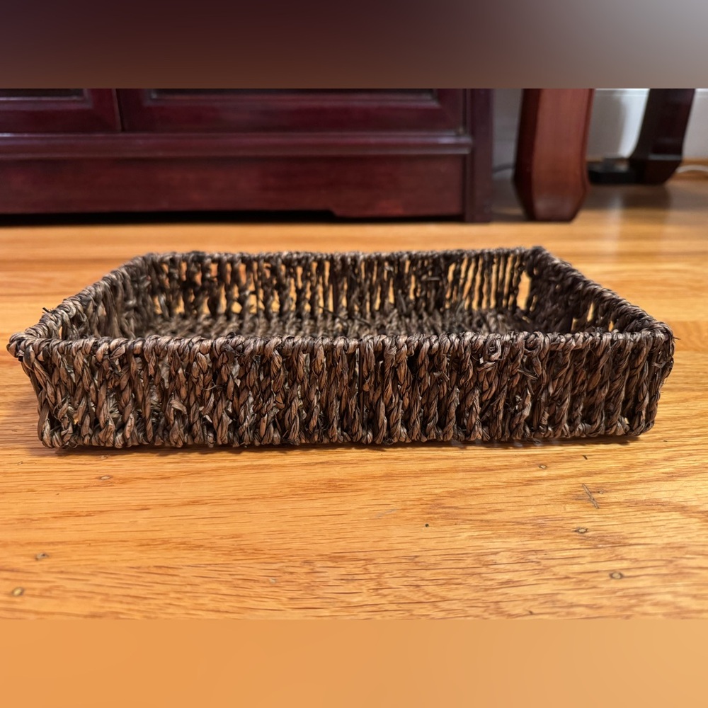 Brown Wicker Basket 10.5 by 6.5 Inches